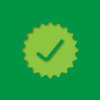 Check mark paper cut out icon. Tick mark. Vector silhouette isolated illustration