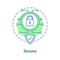 Internet security concept icon. Digital protection idea thin line illustration. Vector isolated outline drawing