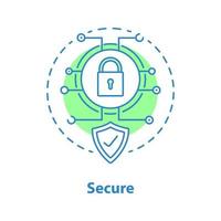 Internet security concept icon. Digital protection idea thin line illustration. Vector isolated outline drawing