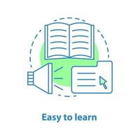 Information sources concept icon. Easy to learn idea thin line illustration. Gaining knowledge. Vector isolated outline drawing