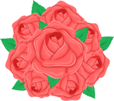 ilustración de diseño de imágenes prediseñadas de ramo de rosas png