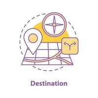 Choosing travel destination concept icon. Orienteering idea thin line illustration. Navigation. Vector isolated outline drawing