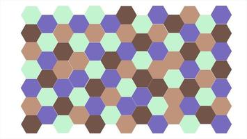 polígonos hexagonales de colores sobre un fondo blanco.bueno para póster, plantilla, portada, pancarta, papel tapiz. vector
