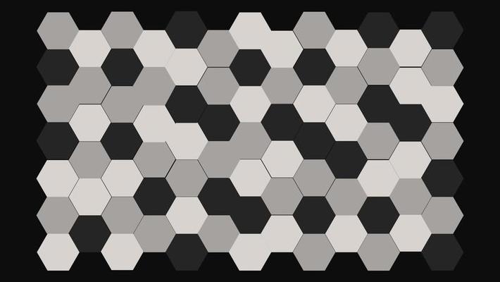 Black and gray polygon abstract black background.