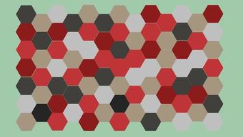 fondo verde con colorido concepto de polígono hexagonal. bueno para hexágono en tecnología moderna ilustración de vector de fondo futurista.