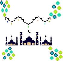 The background of the mosque and some the day of eid al adha vector
