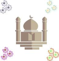 simples matices de mezquita de eid al-adha.con matices islámicos para celebraciones de eid al-adha, diseño de ilustración vectorial vector