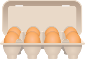 Chicken egg in carton clipart design illustration png