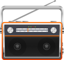 illustration de conception clipart radio vintage portable