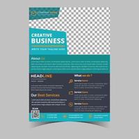 Business letterhead template corporate flyer design vector