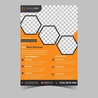 Business letterhead template corporate flyer design vector