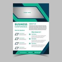 Business letterhead template corporate flyer design vector