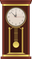 ilustração de design de clipart de relógio de parede vintage png