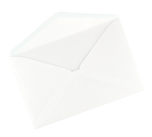 envelope branco no arquivo png de fundo transparente