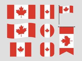 Simple Canada Flag Pack vector