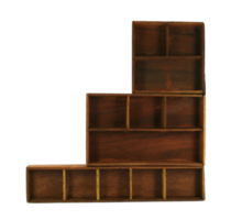 armario de estante de madera vacío png