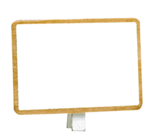 chalkboard standing sign on transparent background png file