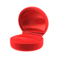 scatola ad anello rosso su file png di sfondo trasparente