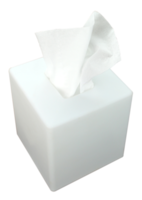 papieren zakdoekje in doos op transparant png-bestand als achtergrond png