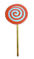 Lollipop made from wood on transparent background  png file