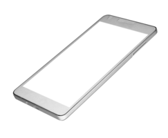 smartphone moderno preto em arquivo png de fundo transparente