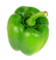 green bell pepper on transparent background png file