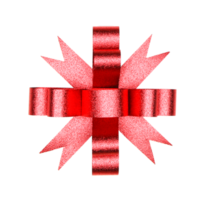 Red bow isolated on white with copy space png