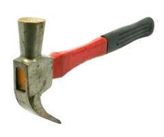 Old hammer isolated on transparent background png file