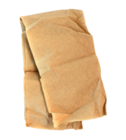 torn brown tissue paper on transparent background png file