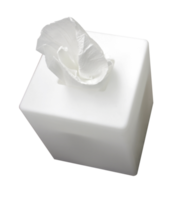 White box with tissue on transparent background png file