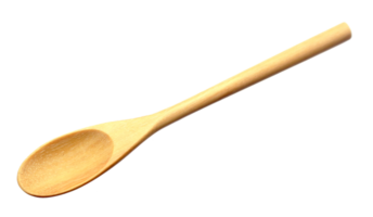 cucchiaio di legno su file png di sfondo trasparente