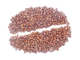 grains de café isolés sur un fichier png de fond transparent