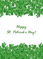 green clover leaves isolated on white background. St.Patrick 's Day photo