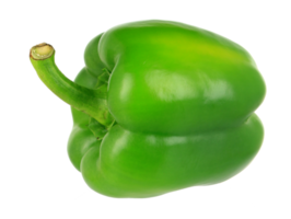 green bell pepper on transparent background png file
