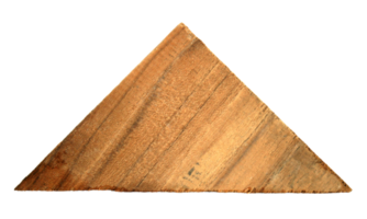 wooden in shape triangle on transparent background png file