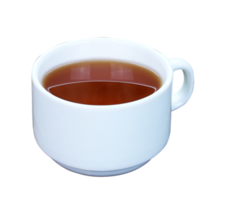 xícara de chá quente no arquivo png de fundo transparente