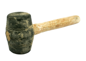 Old sledge rubber hammer isolated on transparent background png file