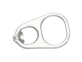 Aluminum can open loop on transparent background png file