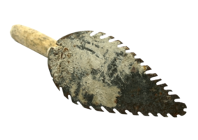 old trowel isolated on transparent background png file