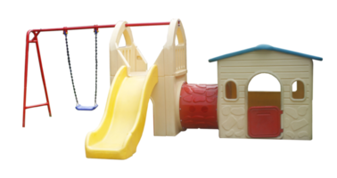 Colorful playground for children on transparent background png file