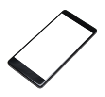 smartphone moderno isolado em fundo transparente. simular telefone com arquivo png de tela em branco