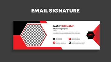 Email Signature or company footer design vector