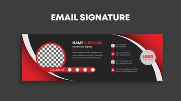 Email Signature or company footer design vector