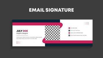 Email Signature or company footer design vector