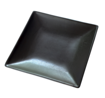 empty black dish on transparent background png file