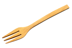 forchetta di legno su file png di sfondo trasparente