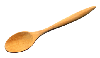 Wooden spoon on transparent background png file