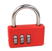Padlock key lock on transparent background png file