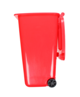 cubo de basura rojo. cubo de basura en archivo png de fondo transparente