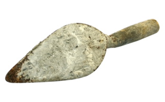 old trowel isolated on transparent background png file